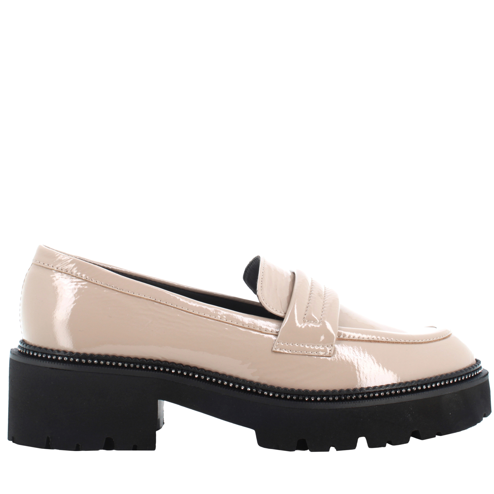 Женские лоферы из антикварной кожи 22770-B-BE9 НА ШНУРОВКЕ СЗАДИ A23