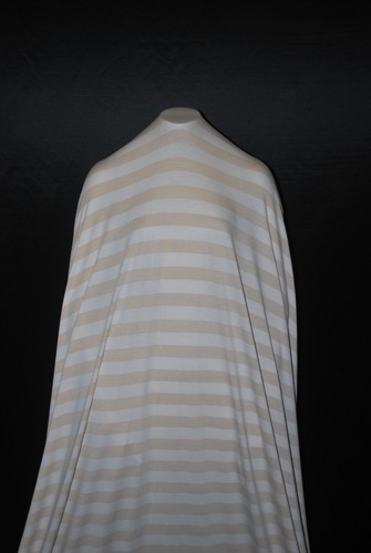 Modal Supima Knit Jersey Ecofriendly High-end Fabric Horizontal Stripes natural - Picture 3 of 9