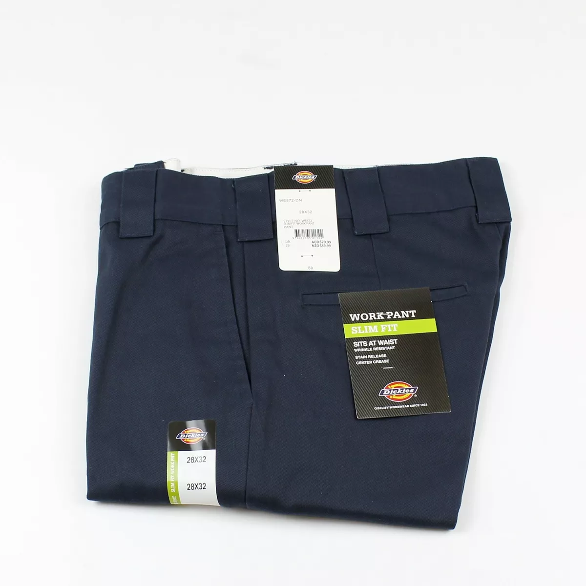 konkurs målbar myg Dickies 872 Slim Fit Work Pant Navy Mens Streetwear Skate Apparel | eBay