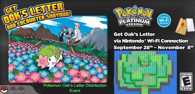 Shaymin Event Oaks Letter Event Pokemon Diamond Pearl And Platinum Ebay