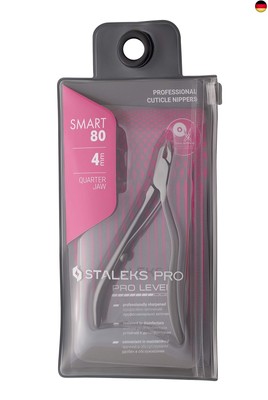 Staleks Pro Professionelle Nagelhautzange, 4 mm, mit Feder, Edelstahl,