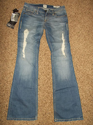 NWT Jimmy Taverniti Jamie Women's Denim Jeans Boot Cut Distressed  sku1
