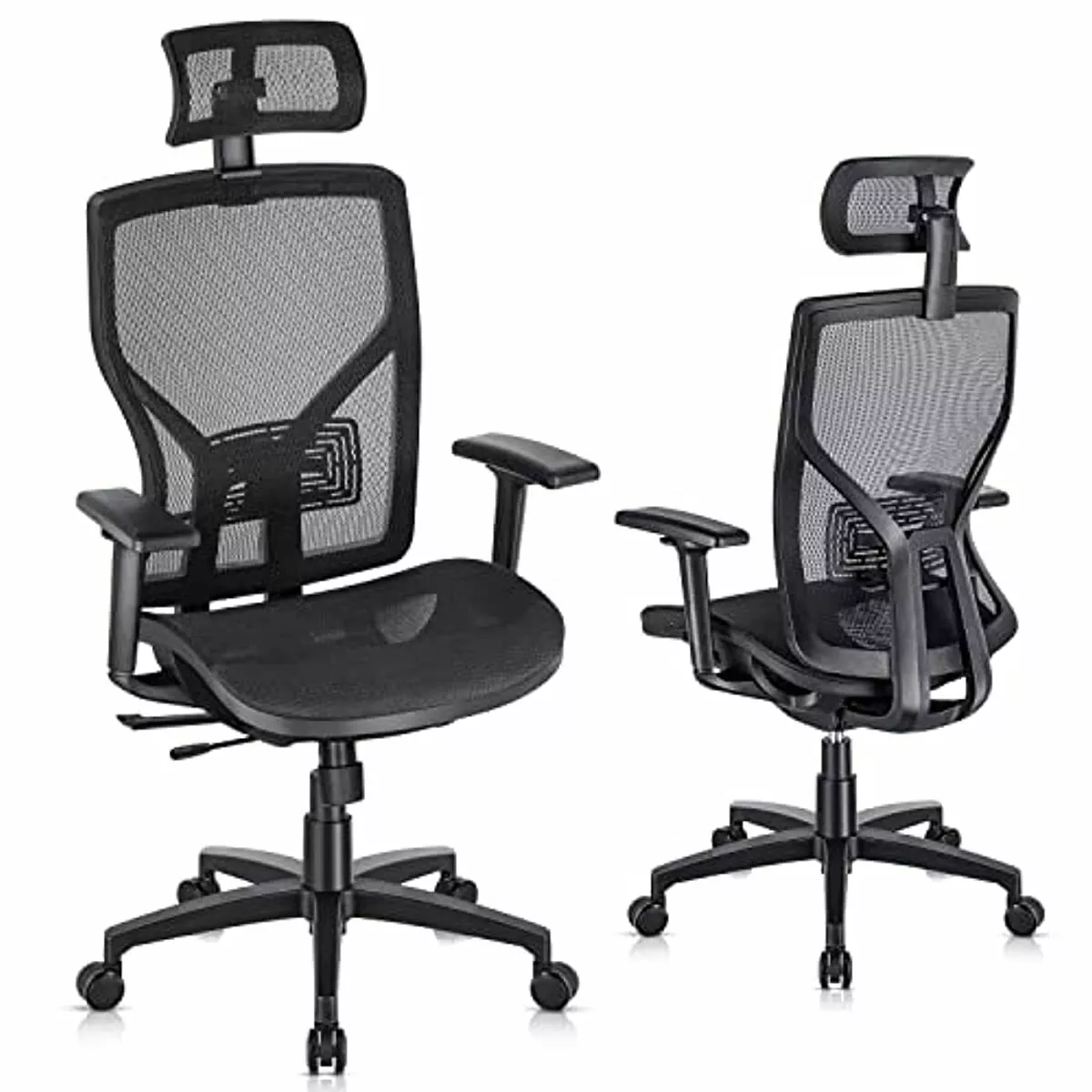 Ergonomic Office Chair, Large Tall Office Chair High Back, Adjustable  Headrest with 2D Armrest, Lumbar Support, Swivel Computer Task Chair for  Office