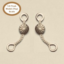HORSING AROUND Traditional 1:9 Model Scale WESTERN LONG SHANK FLOWER BIT Silver