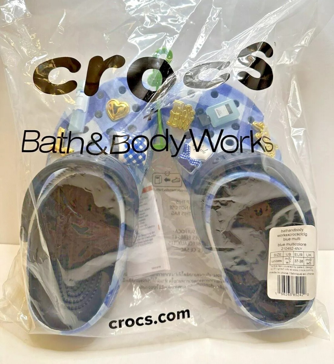 アイス様 Bath and Body Works Crocs Gingham w/ Jibbitz™ Charms Womens 7 Mens