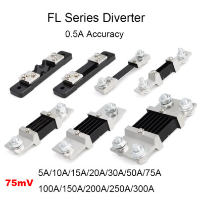 5A/10A/15A/20A/30A~300A 75mV FL Series Diverter DC Ammeter Shunt FL-2 Fixed Type
