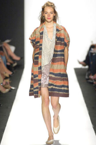 $$$ BCBG "MAX AZRIA" CLAY ROSE "TUI80260" BUTTON WOVEN LINEN JACKET TOP NWT M
