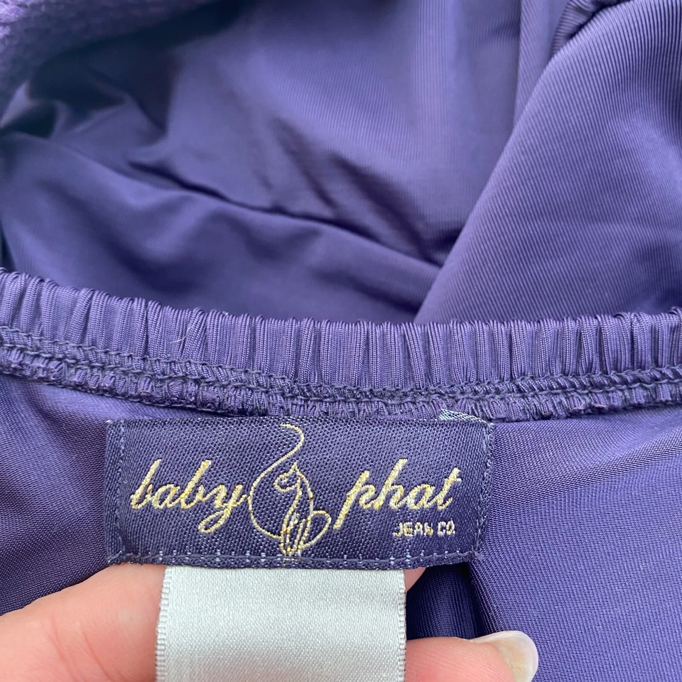 BABY PHAT Mujer Púrpura Mono De Un Hombro Con Cinturón Talla L - Imagen 4 de 4