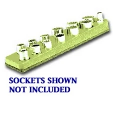 Mechanics Time Saver 716 3/8 in. Drive Magnetic Yellow Socket Holder   5.5-22mm