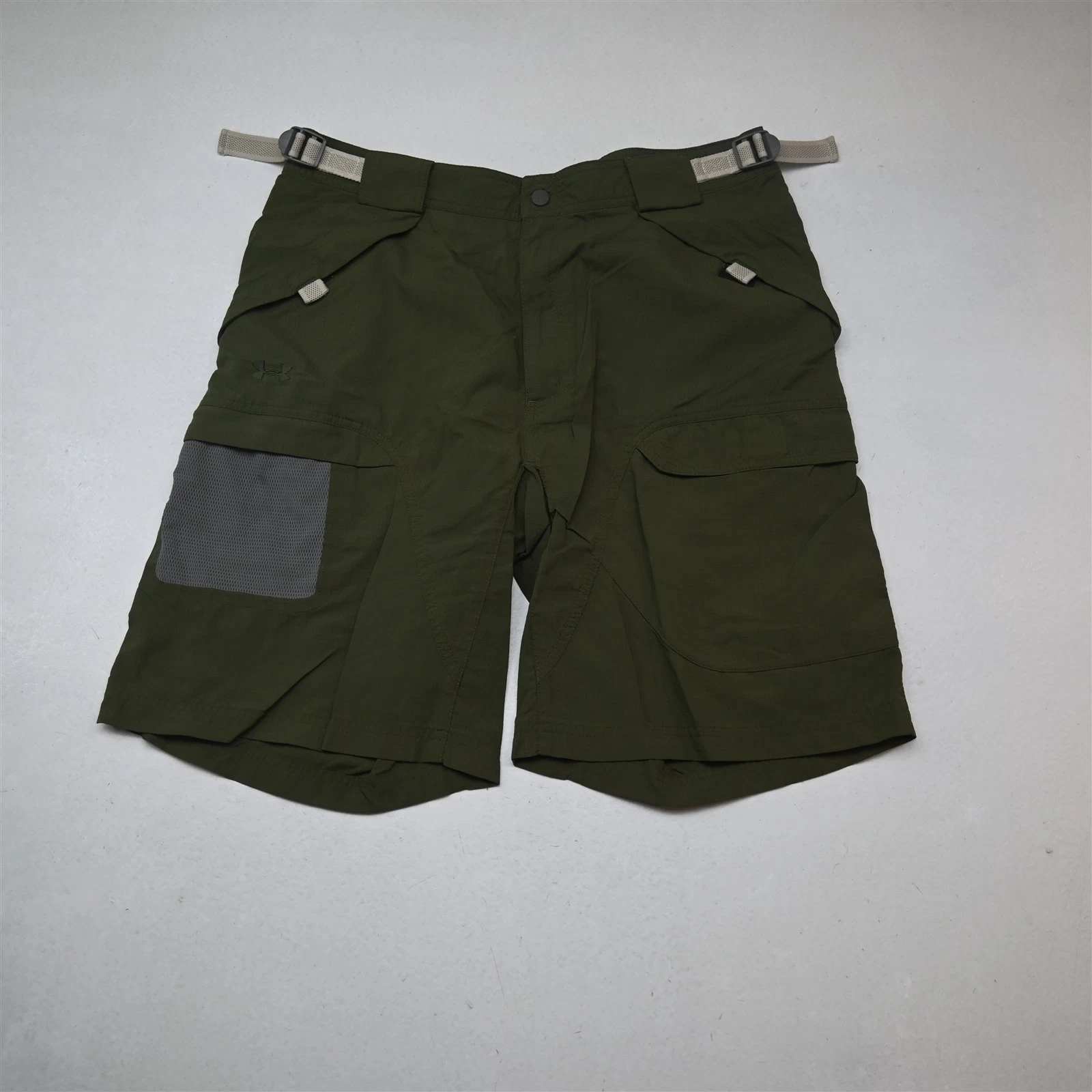 Under armour Lx9.75" Green Ripstop Outdoor Hunting Fishing Cargo Mens Shorts