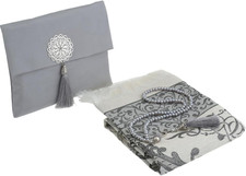 Muslim Prayer Rug with Tasbih and Portable Bag, Muslim Gift for Women Men, Mubar