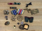 WW2 US Military  Pins Buttons, Bars , Ribbons Lot Of 20