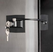 Premium Refrigerator Lock with Built-in Keyed Lock Black
