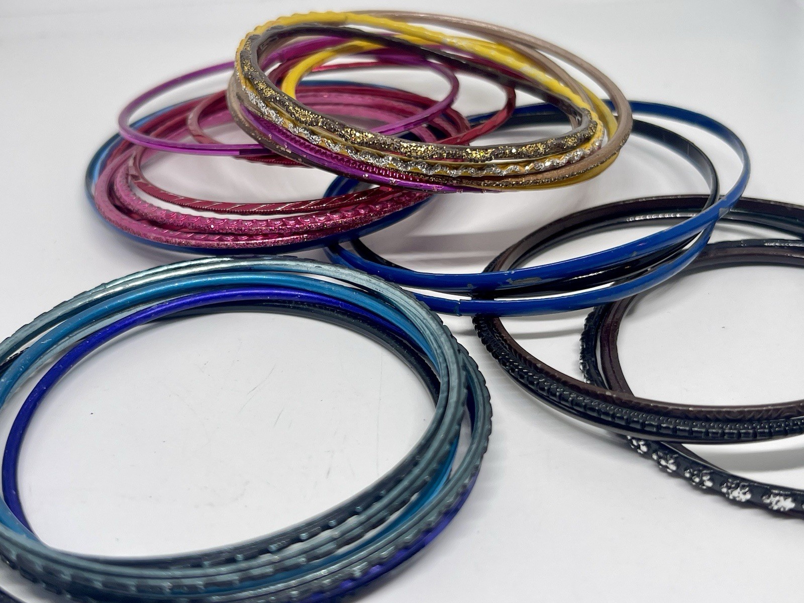 Bangle Bracelet Stack Over 30 Mixed Metallics Col… - image 5