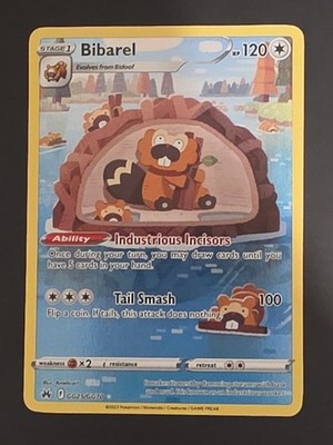 Pokémon TCG Bibarel Holo Ultra Rare Card Crown Zenith-Galarian Gallery GG25/GG70
