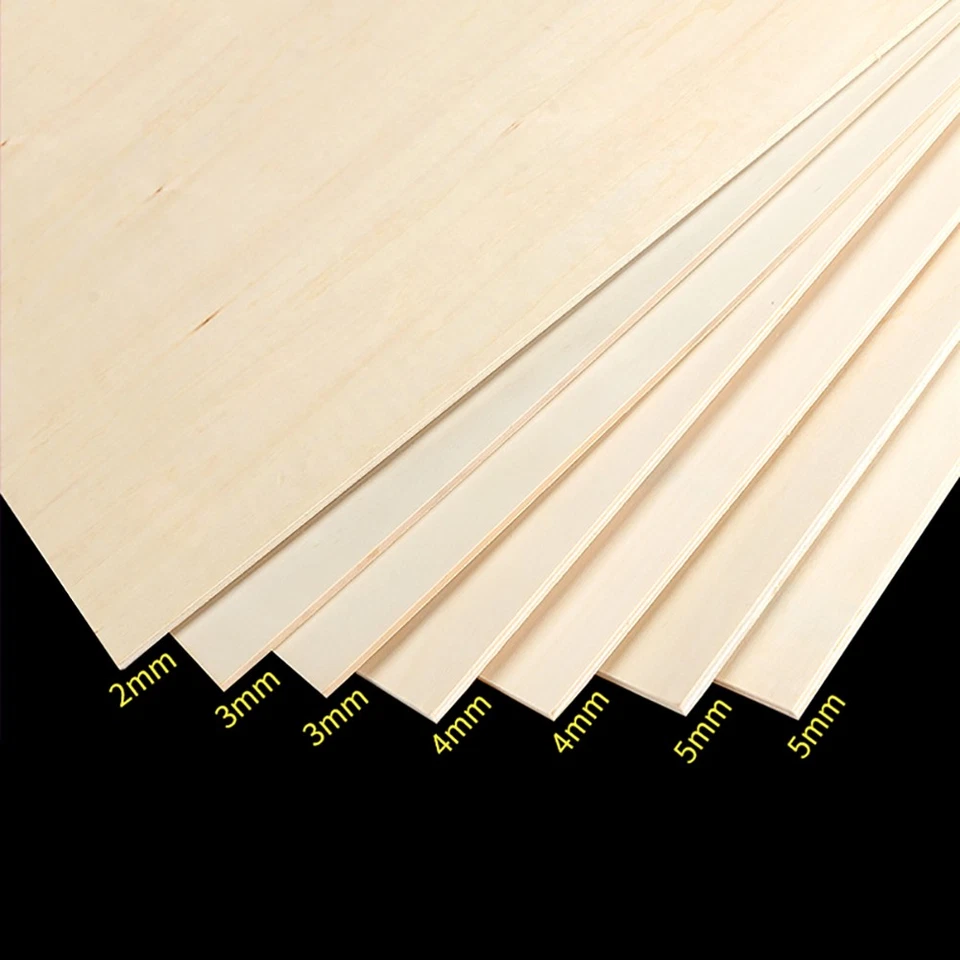 Dicke 3-5mm Lindenholzplatte Sperrholz Luftfahrt Schiff Haus Modell Bastel DIY - Bild 3 von 4