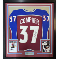 FRAMED Autographed/Signed JT J.T. COMPHER 33x42 Colorado Maroon Jersey PSA COA