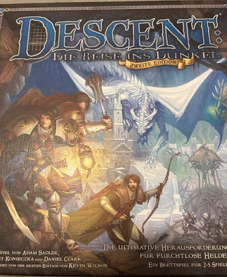 Fantasy Flight Games Descent Zweite Edition Brettspiel mit Miniaturen und Karten
