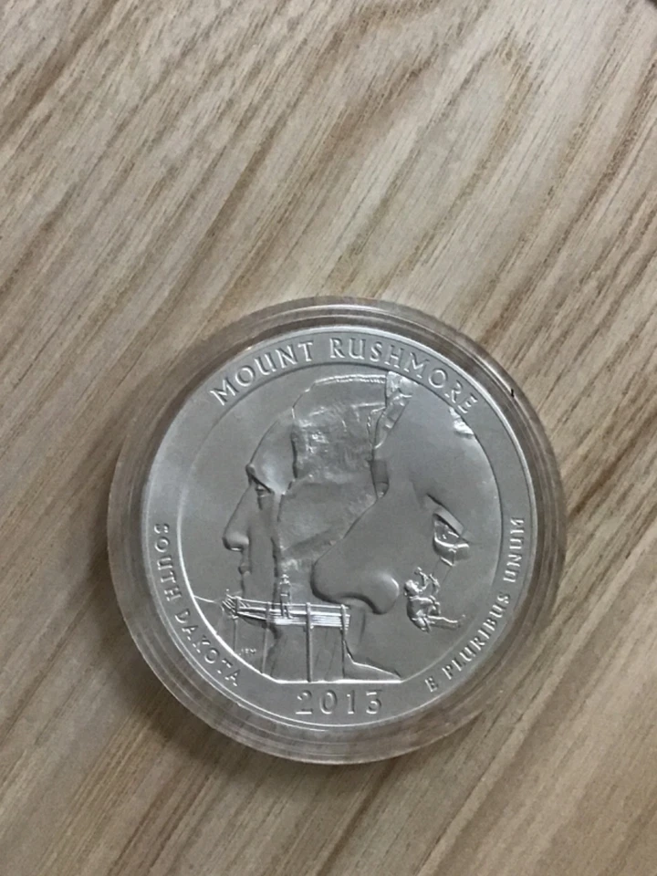 2013 Mount Rushmore 5 oz America the Beautiful ATB Bullion Coin#4 - Image 2 of 2