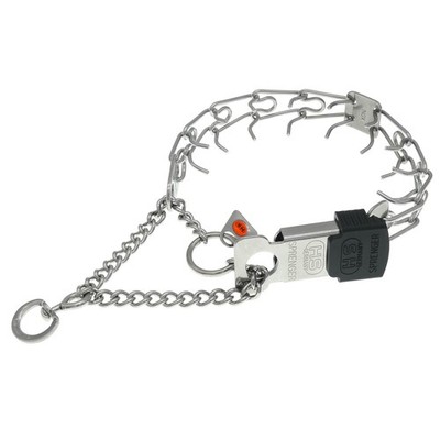 Herm Sprenger Dog Training Prong Collar with Quick Release ClicLock Buckle for S