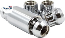 4 Locks Key M14x1.5 14x1.5 Thread Open End Long 0.83 Long Wheel Lock Chrome D