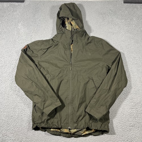 Giacca a vento The North Face Millerton DryVent XL con cappuccio verde pioggia mimetica