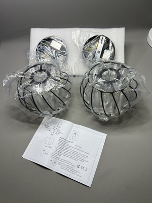 2x Kronleuchter Kristall Decken Leuchten Halb Unterputz Rund Lampe E27