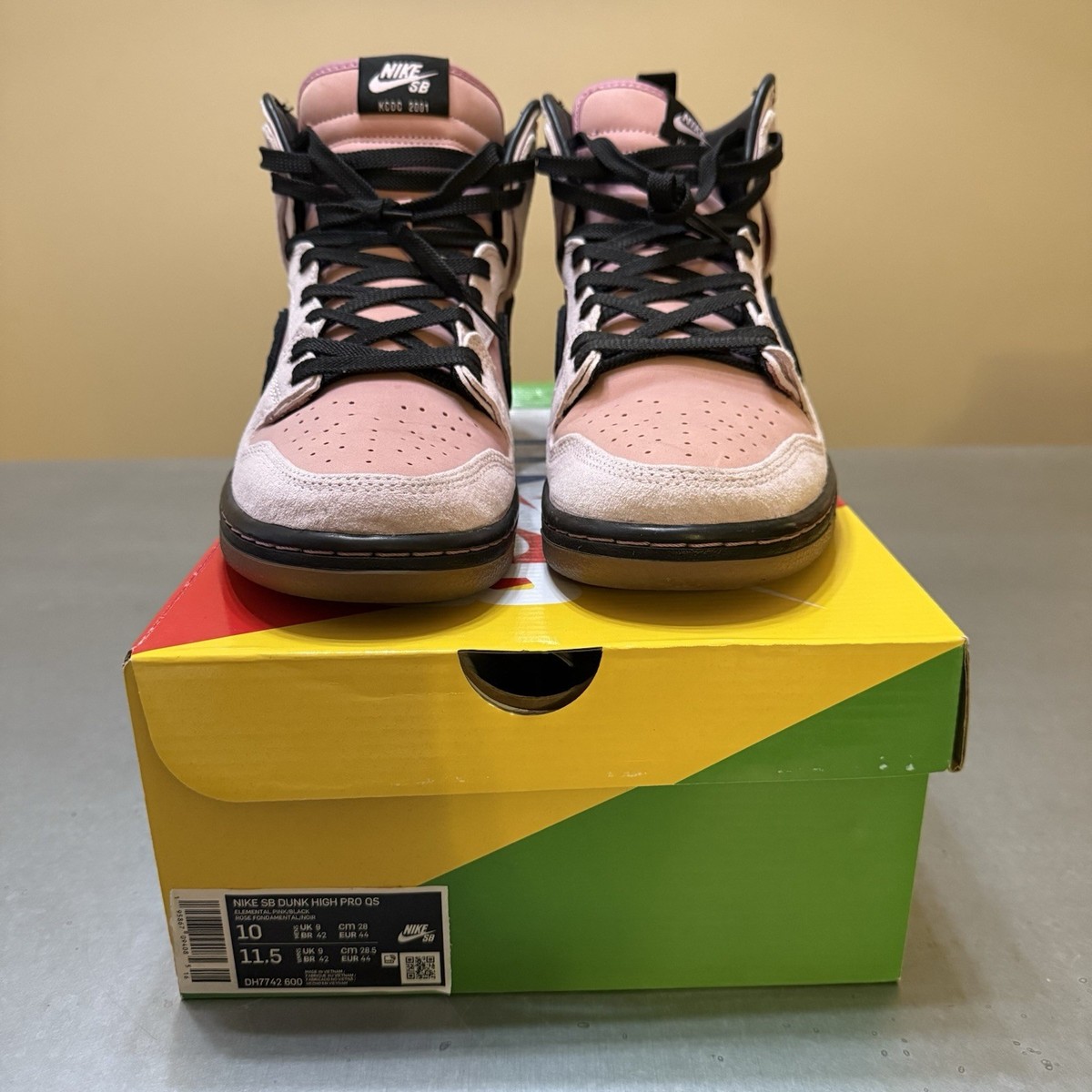 Size 10 - Nike KCDC x Dunk SB High 20th Anniversary Pink Black