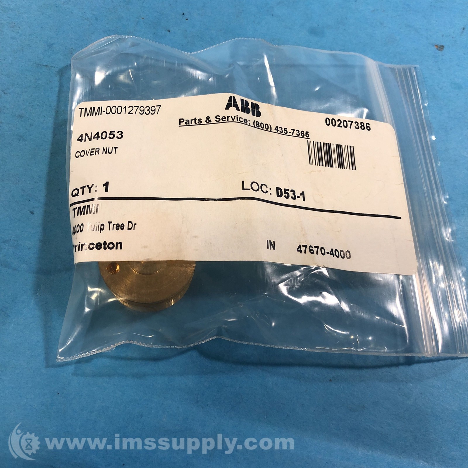 ABB 4N4053 Cover Nut FNFP