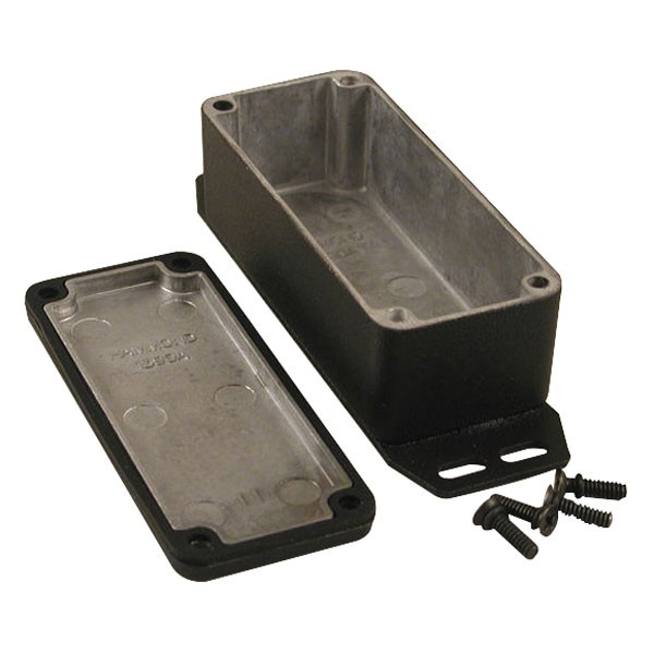Hammond Watertight Diecast Enclosure Flanged Base 92.5x38.5x31 Black