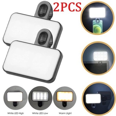 2X Portable Rechargeable Mini LED Fill Selfie Light for Smart Phone Iphone iPad