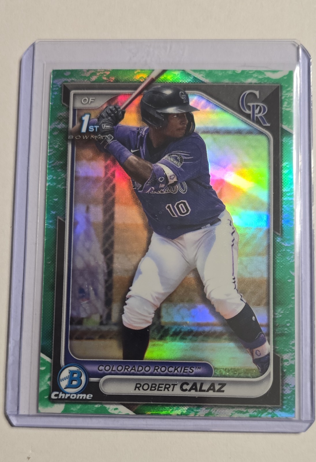 2024 Bowman - Chrome Prospects Robert Calaz #BCP-131 Lunar Glow Refractor (RC)