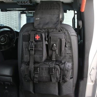 3 Pack Car Back Seat Organizer MOLLE Panel Tactical Storage Fits most Vehicles