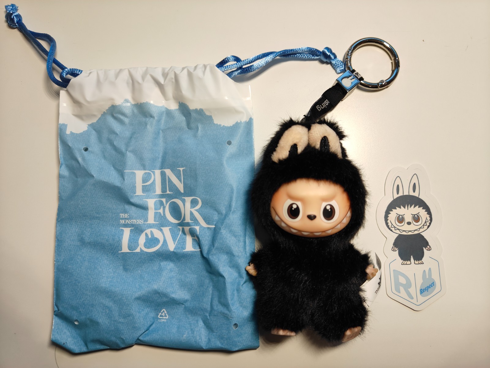 Letter R Labubu POP MART Labubu V4 The Monsters Pin For Love Alphabet Plush Pendant ...