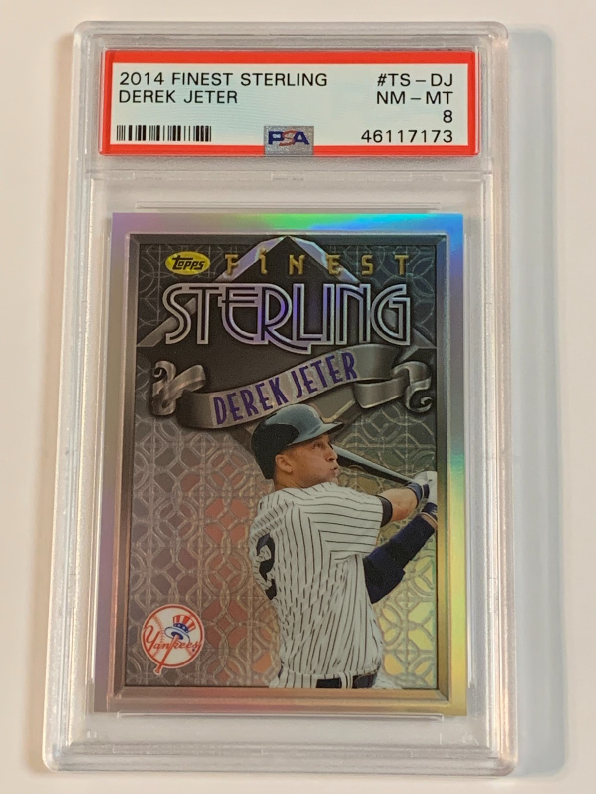 2014 Finest Sterling #TS-DJ Derek Jeter - PSA 8 (NM-MT)