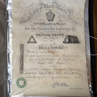 Masonic Grand Lodge of Mark Master Masons of England & Wales 1893