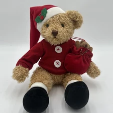 Sammy Santa Teddy Bear  12" Plush Christmas Doll Russ Berrie & Co. FSC #F661851