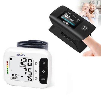 #ad Sejoy Digital Wrist Blood Pressure Monitor amp; Finger Pulse Oximeter OLED Blood Ox $19.99