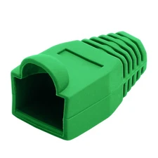 50Pcs Green RJ45 Strain Relief Boots Cat5e Cat6 Ethernet Network Cable Plug Cap