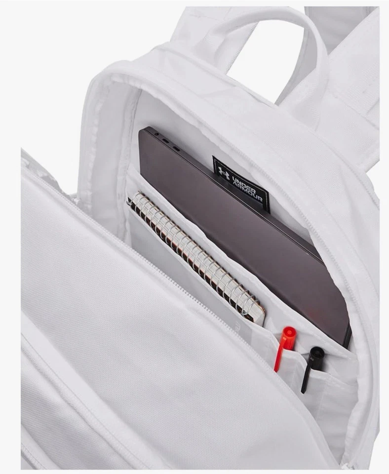 Mochila Under Armour White Hustle 6.0 - Artículo # 1384673 Foto 3 de 4