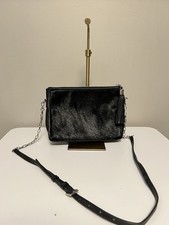 GiGi New York Chelsea Crossbody / Clutch Black SHAKER HAIR