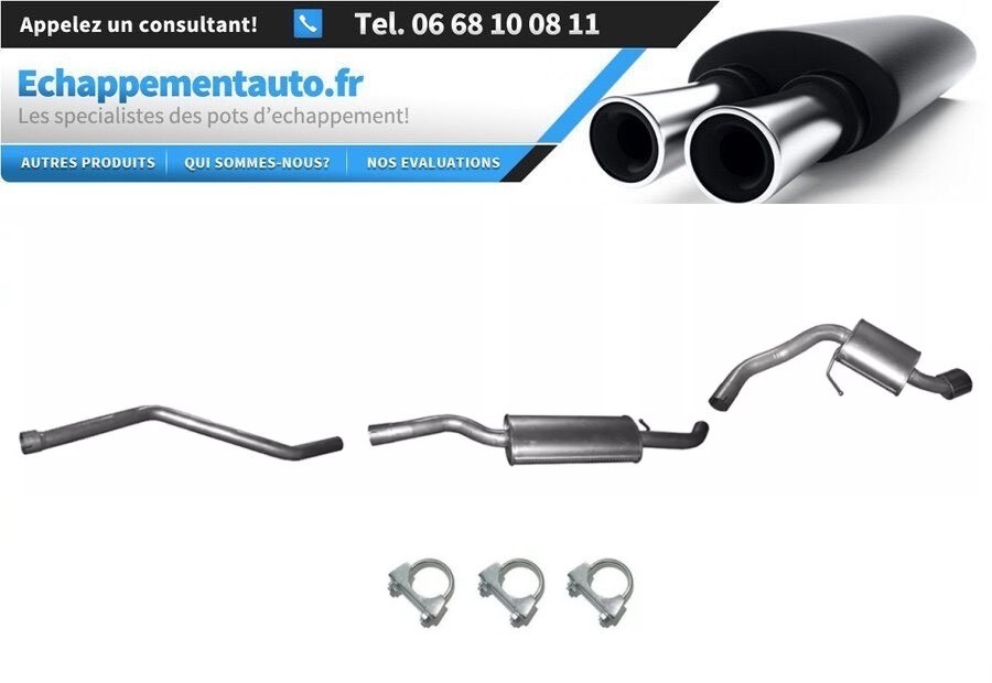 Échappement BMW E81 E87 2.0 D arrière complet résout les bruits et valide le contrôle technique