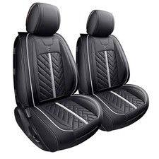 Tacoma Seat Covers Custom Fit for Tacoma 2005-2023 2 PCS Front/Black-White