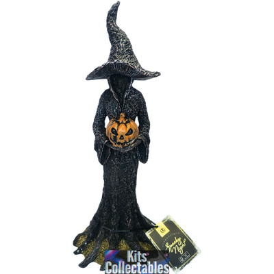 Tree Witch Halloween Statue Figurine 16  Holding Pumpkin Spooky Night NWT Viral