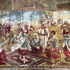 VTG Velvet Tapestry Rug Middle East Desert Scene Dancer 43x24" Moroccan Souvenir — photo 3