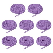 4 Pairs Flat Shoe Laces 5/16" x 80" Polyester Sneaker Shoestring, Light Purple