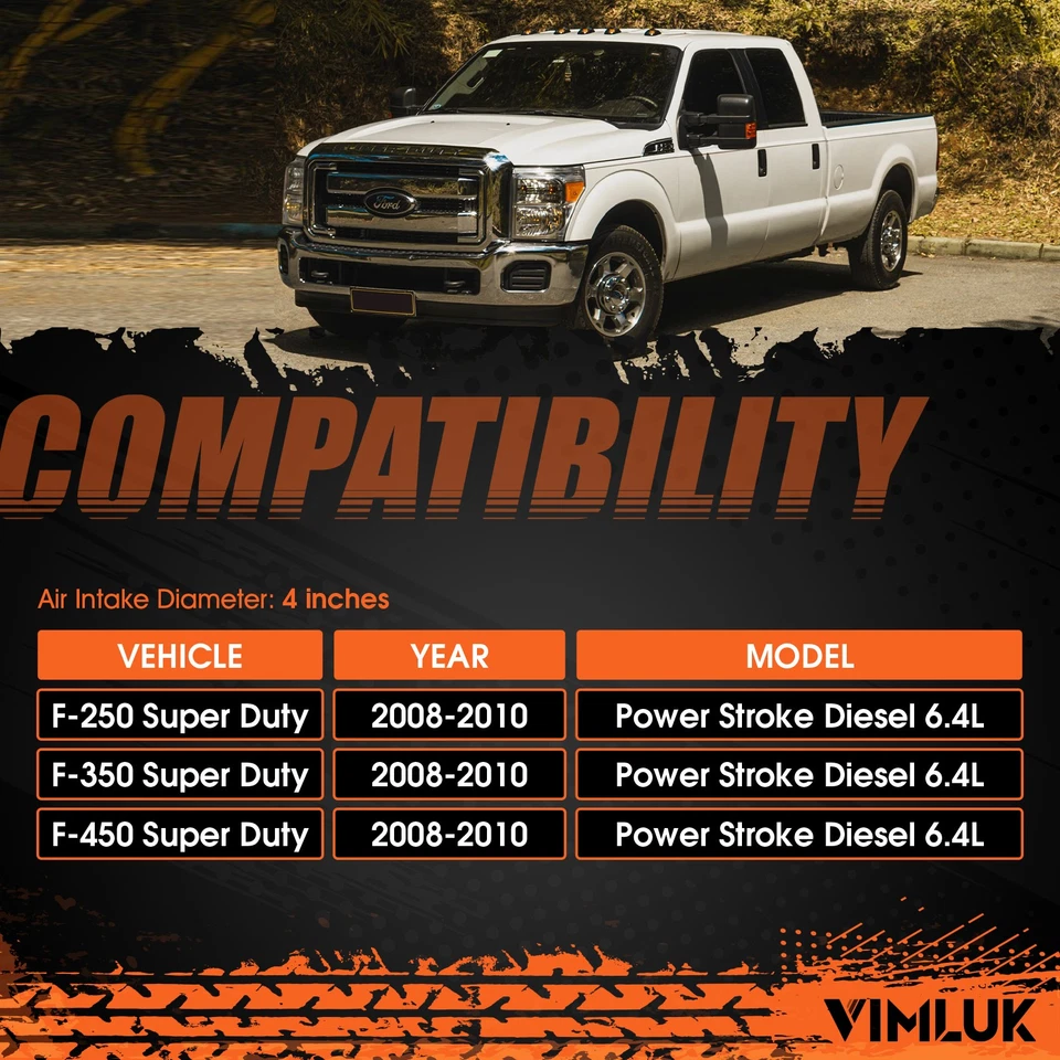 2008-2010 Ford F250,F350,F450 6.4L Powerstroke Diesel Turbo Exhaust Pipe Foto 2 de 4