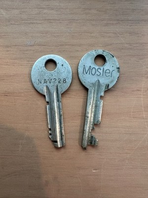 Antique Vintage Safe Deposit Box Keys Mosler Safe Collectible Key
