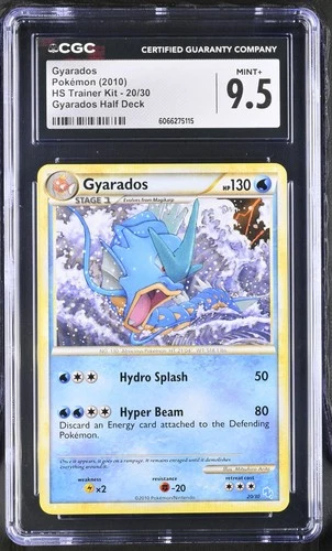 CGC 9.5 MINT+ Gyarados 2010 HS Trainer Kit 20/30 Gyarados Half Deck Pokemon Card