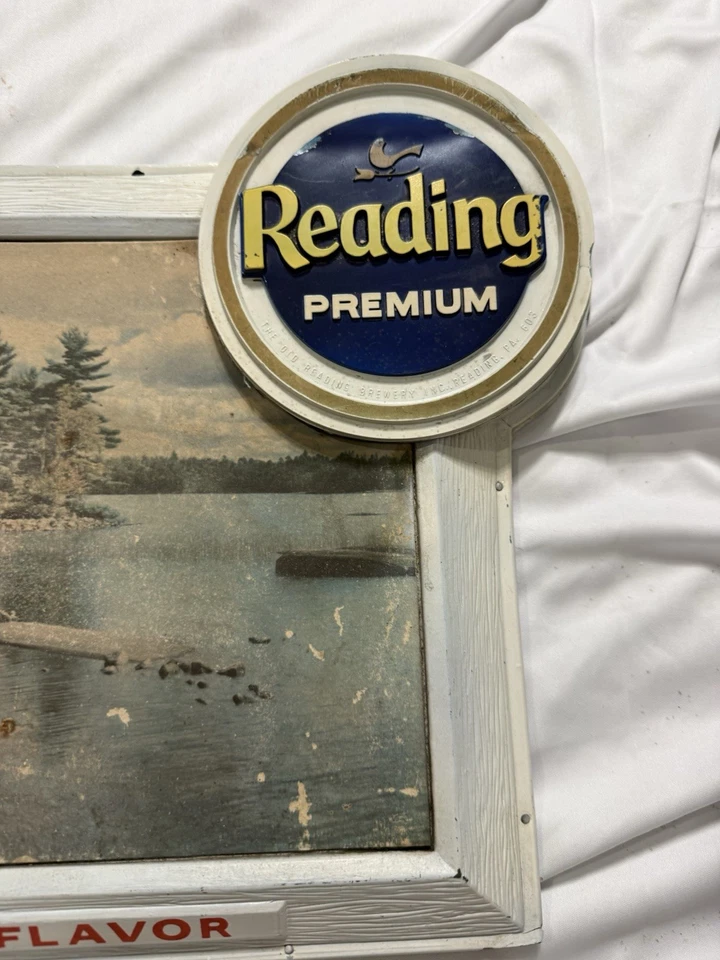 Letrero de bar vintage de cerveza premium de lectura “sabor amigable” años 50 Foto 4 de 4